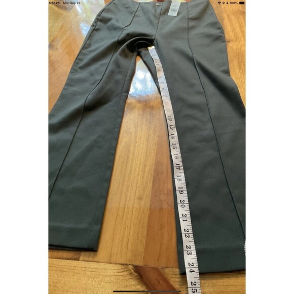 Ann Taylor Loft High Waist Womens 6P Pants Petite Gray Chino Dress Pockets NEW - Picture 7 of 8